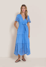1721-Radhika mesh applique Midi Drs