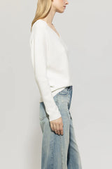 118624/5908-V-neck in purl-knit style