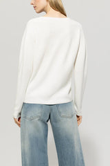 118624/5908-V-neck in purl-knit style