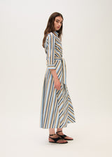 Belted multi cotton Dress