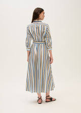 Belted multi cotton Dress