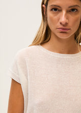 Cap Sleeve Top-White