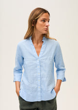 Linen Shirt-Light Blue