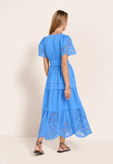 1721-Radhika mesh applique Midi Drs
