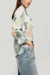 218575/3716-Ramie floral print blouse