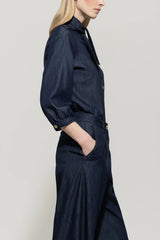 Denim blouse with Bow