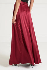 Amerie silk satin skirt