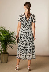 Loreta Long lace dress-Black