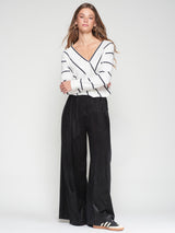 Velvet wide trousers