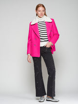 FUCHSIA JACKET WITH SHERPA COLLAR