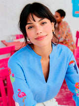 Valerie Smock Linen Top