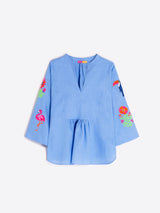 Valerie Smock Linen Top