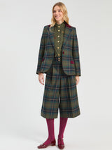 Green & Burgundy Check Jacket