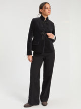 Black Velvet Braided Jacket
