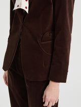 Brown Velvet Blazer
