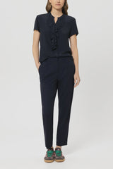 Short Sleeve Top With Flounces