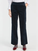 Navy Velvet Suit trousers