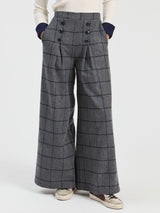 Plaid wide leg Trousers