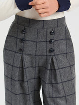 Plaid wide leg Trousers