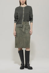 Stripe Cashmere Blend Cardigan