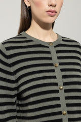 Stripe Cashmere Blend Cardigan