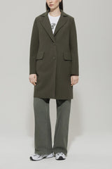 Long Wool Blazer - Green