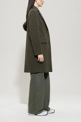 Long Wool Blazer - Green