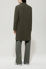 Long Wool Blazer - Green