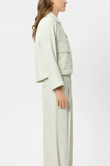 Linen blend shirt Jacket