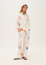 Printed Linen trousers