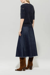 Denim Skirt With Tie