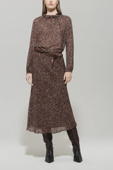 Midi skirt animal print