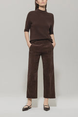 Cord wide leg joggers