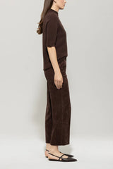 Cord wide leg joggers