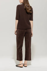 Cord wide leg joggers