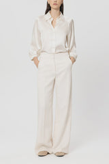 Twill wide leg Pants