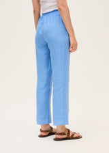 Linen Trousers-Cornflower blue
