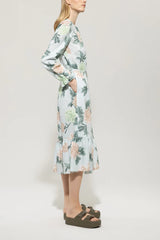 718576/3753-Floral print midi dress