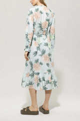 718576/3753-Floral print midi dress