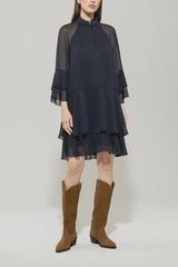 Mid Length Frill Detail Dress