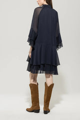 Mid Length Frill Detail Dress