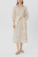 Embroidered Dress with 3/4 sleeves