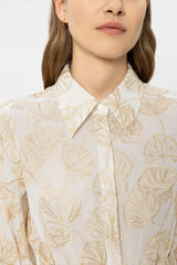Embroidered Dress with 3/4 sleeves