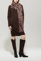 Silke Blend Animal print scarf