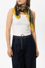 Square Scarf Leaf print