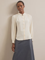 Brenna Silk Crepe Satin Shirt