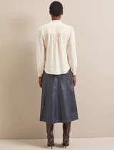 Brenna Silk Crepe Satin Shirt