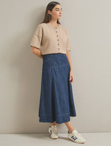 Fiona Denim Midi Skirt