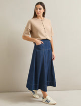 Fiona Denim Midi Skirt