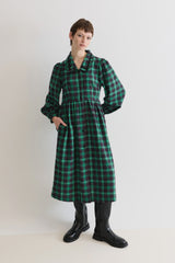 Catlin winter check midi dress